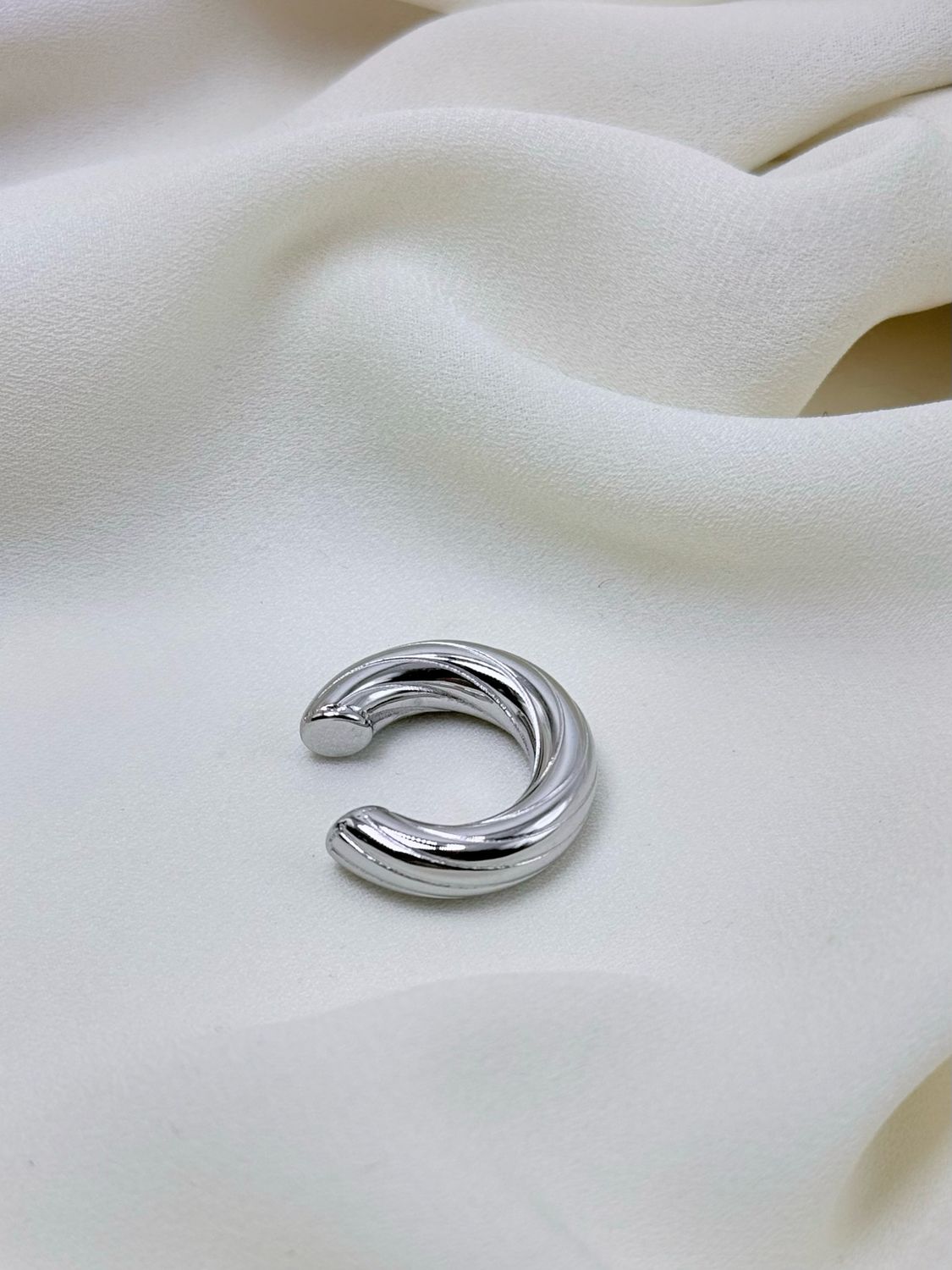 Earcuff Slim torchon silver