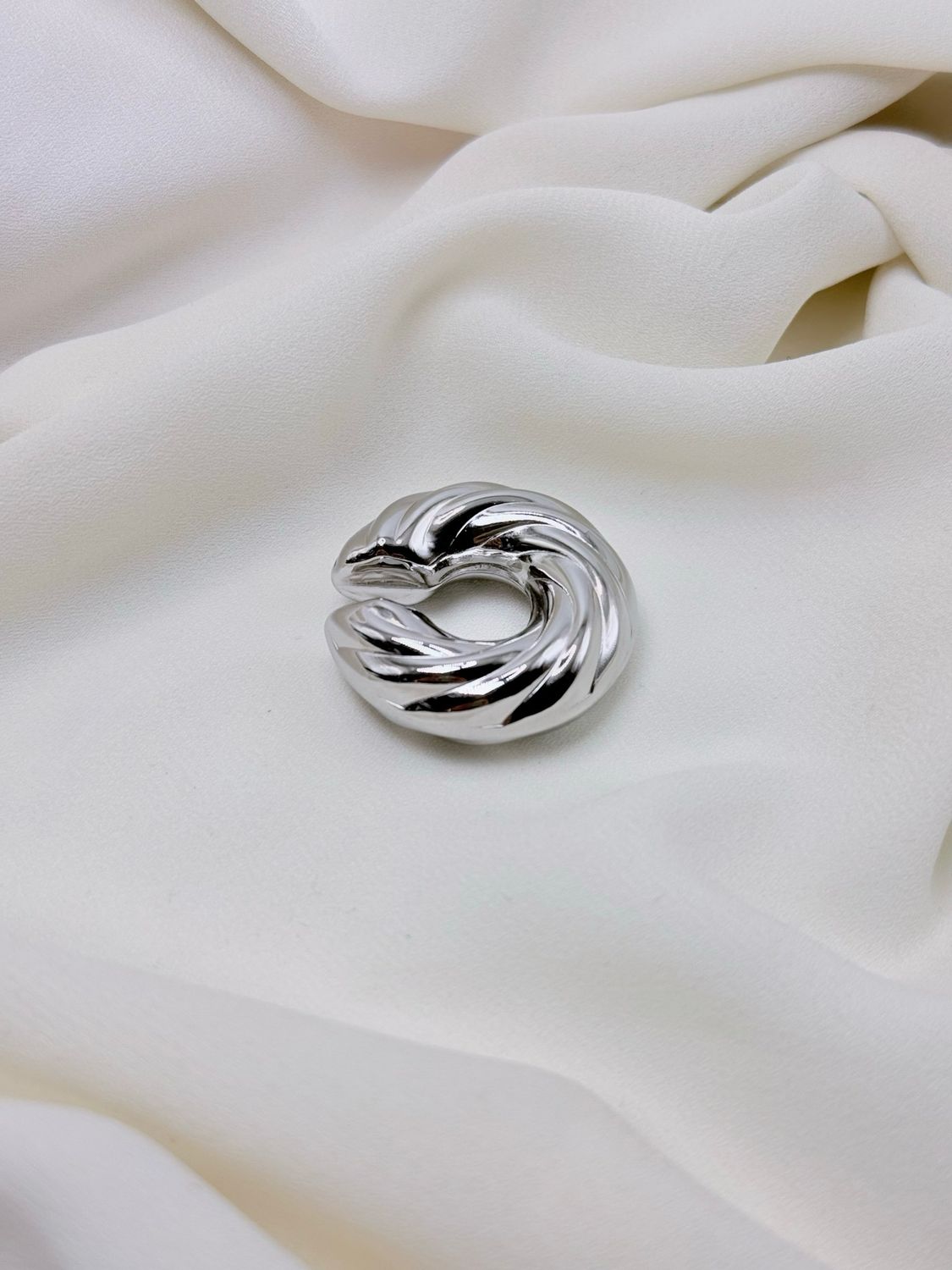 Earcuff torchon silver