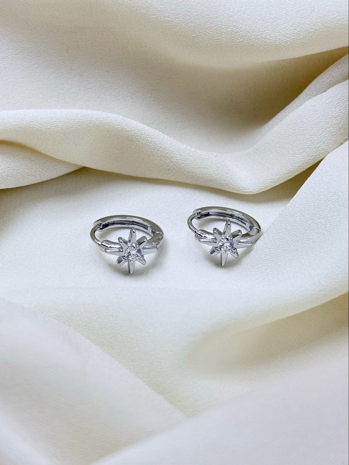 Hoop stella polare silver