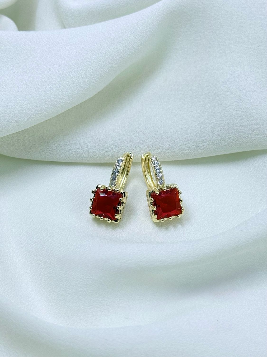 Hoops chibini rosso gold