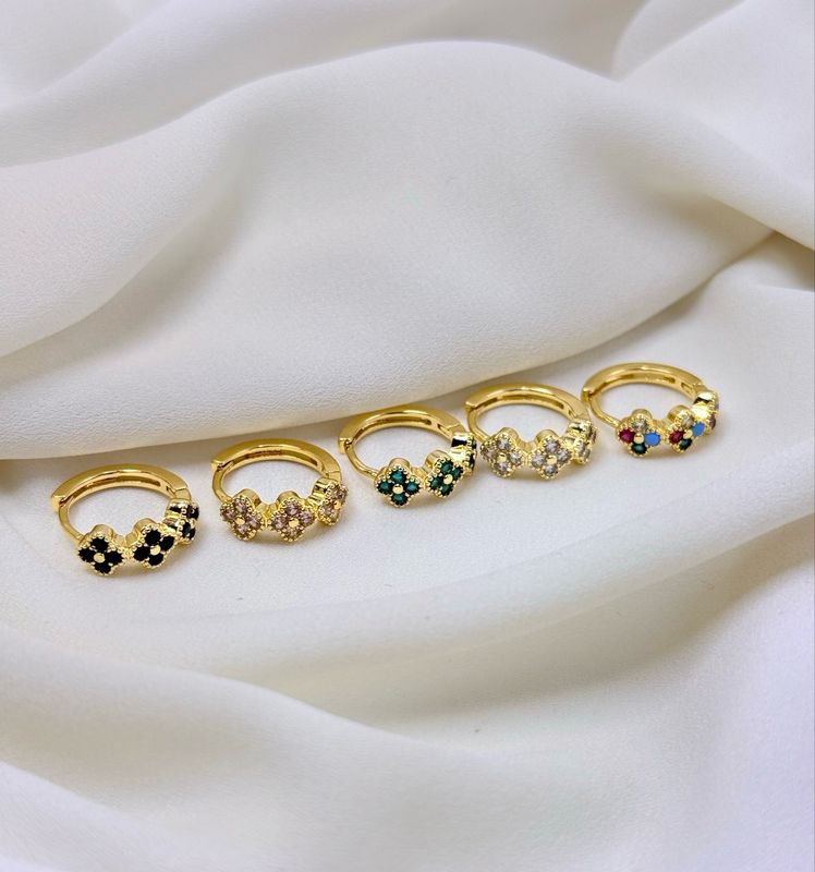 Hoop Lucky nero Gold