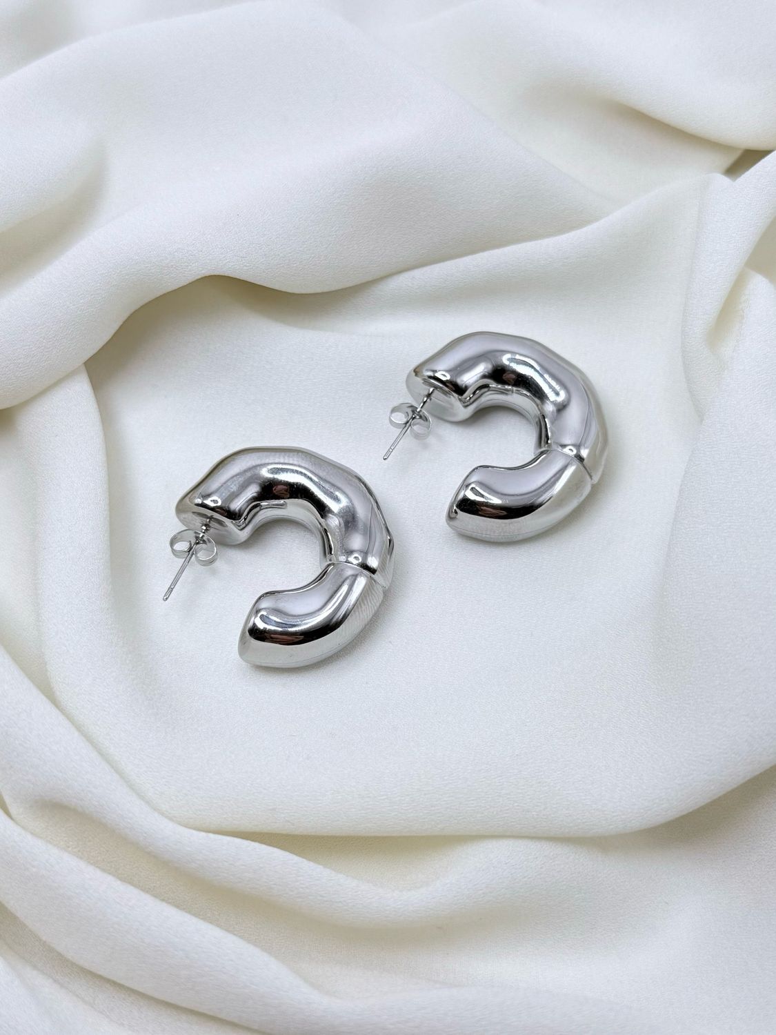 Orecchini bones silver