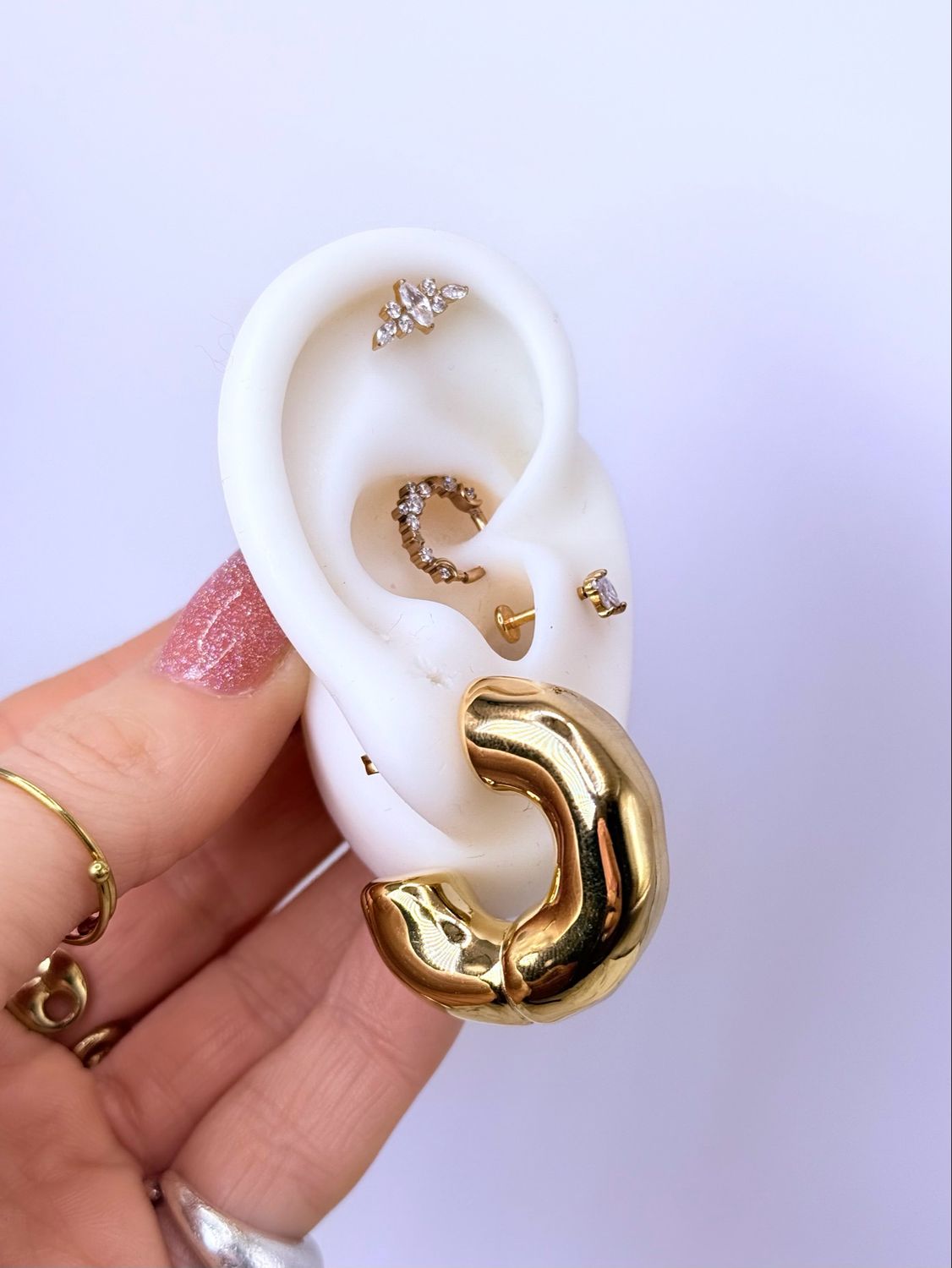 Orecchini bones Gold