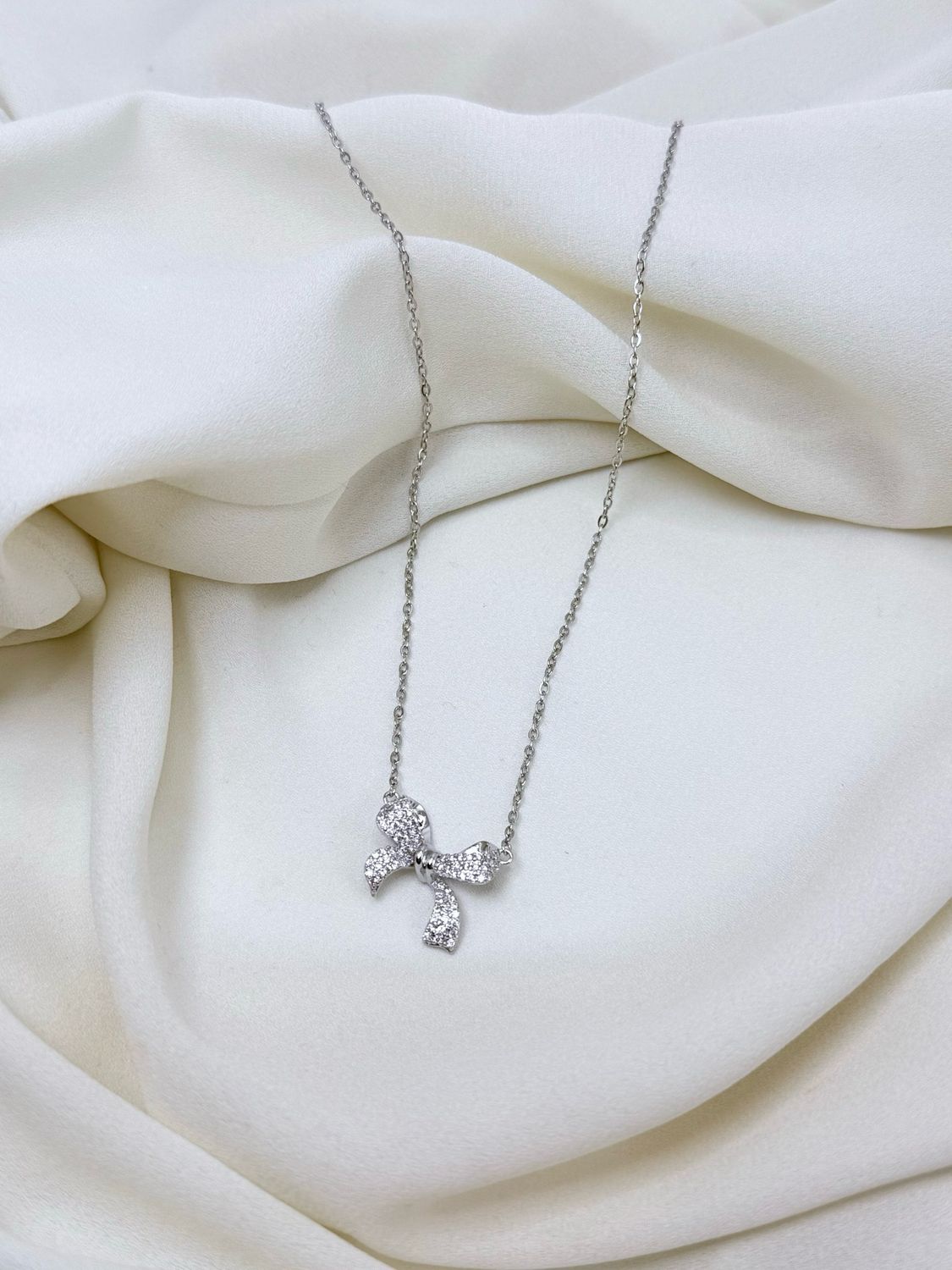 Collana fiocchetto silver