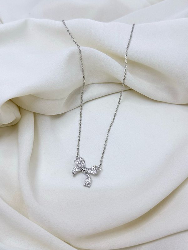 Collana fiocchetto silver