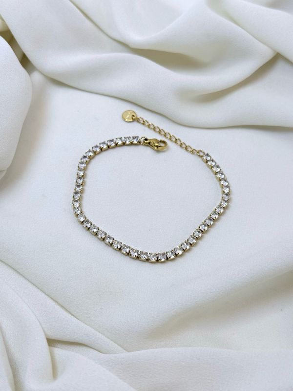 Bracciale tennis gold