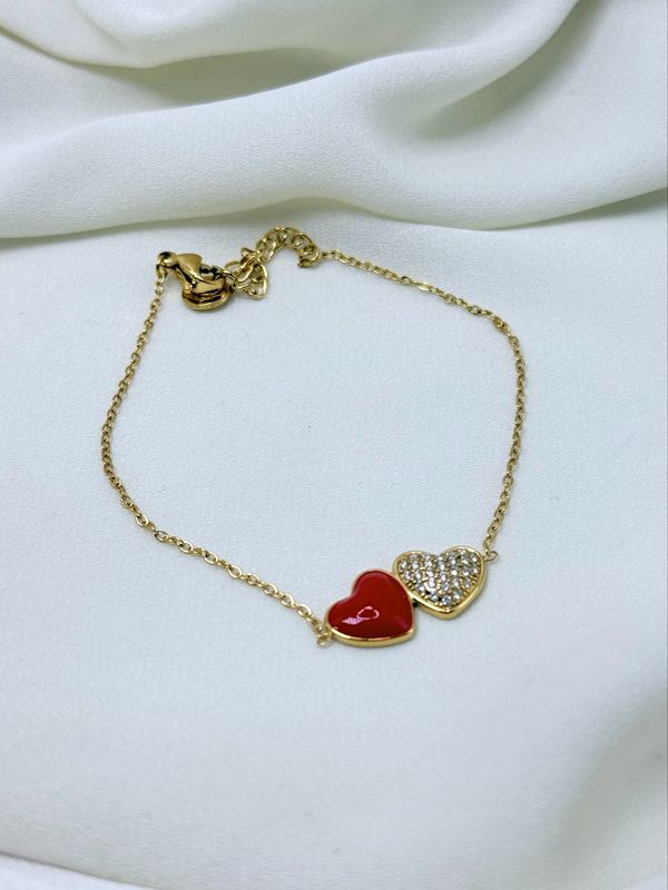 Bracciale red heart Gold