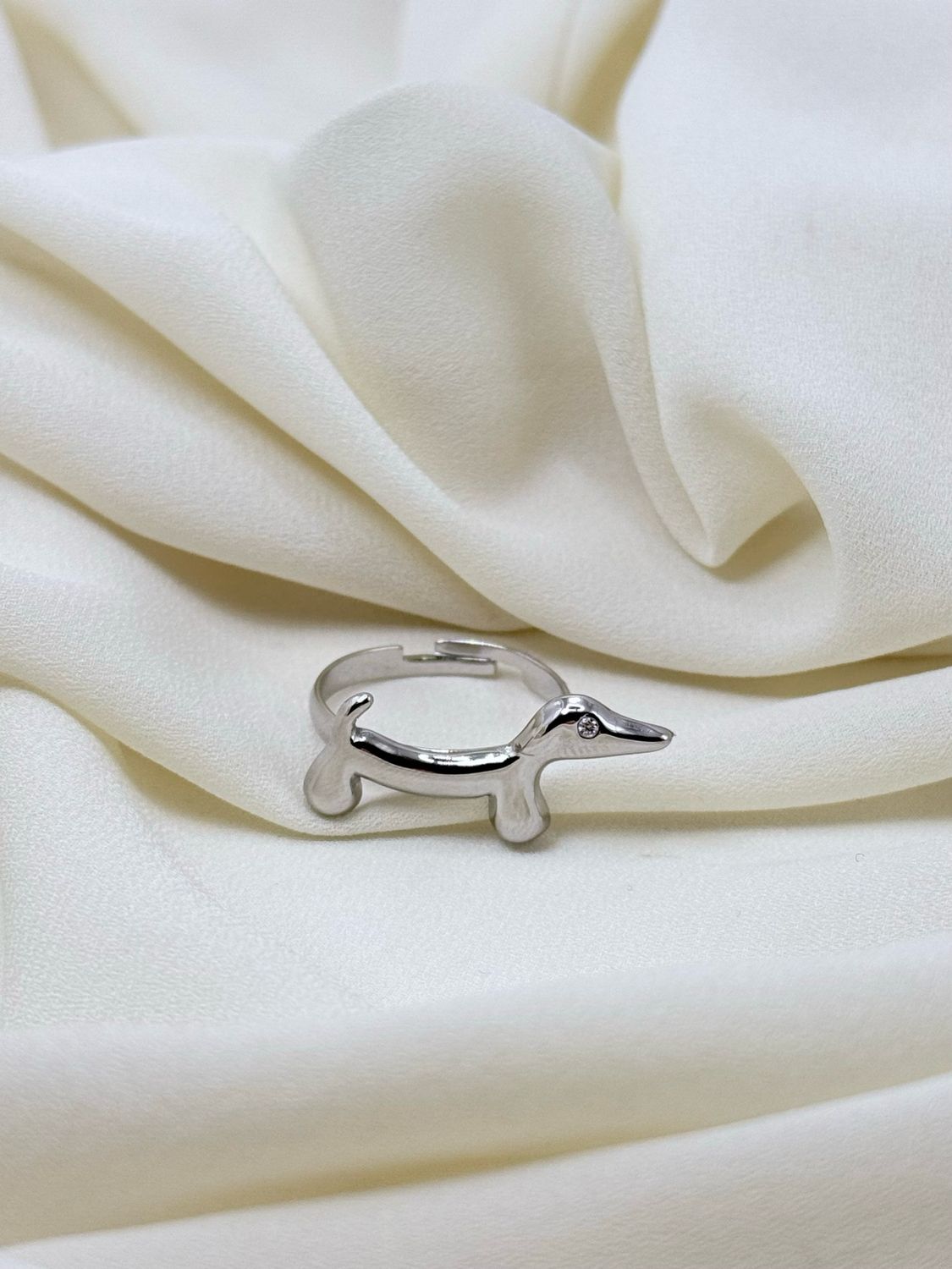 Anello bassotto silver