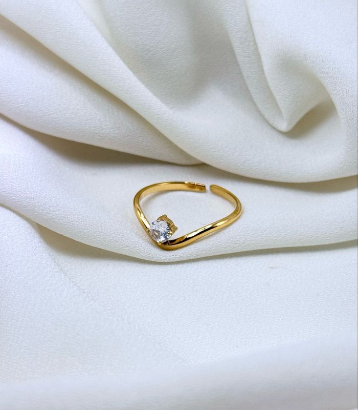 Anello onda luce Gold