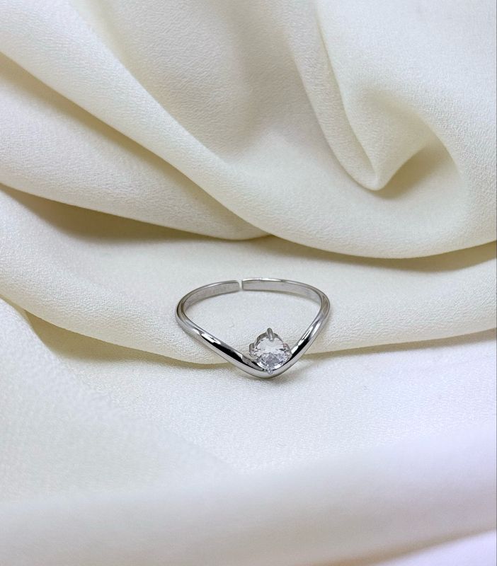 Anello onda luce silver