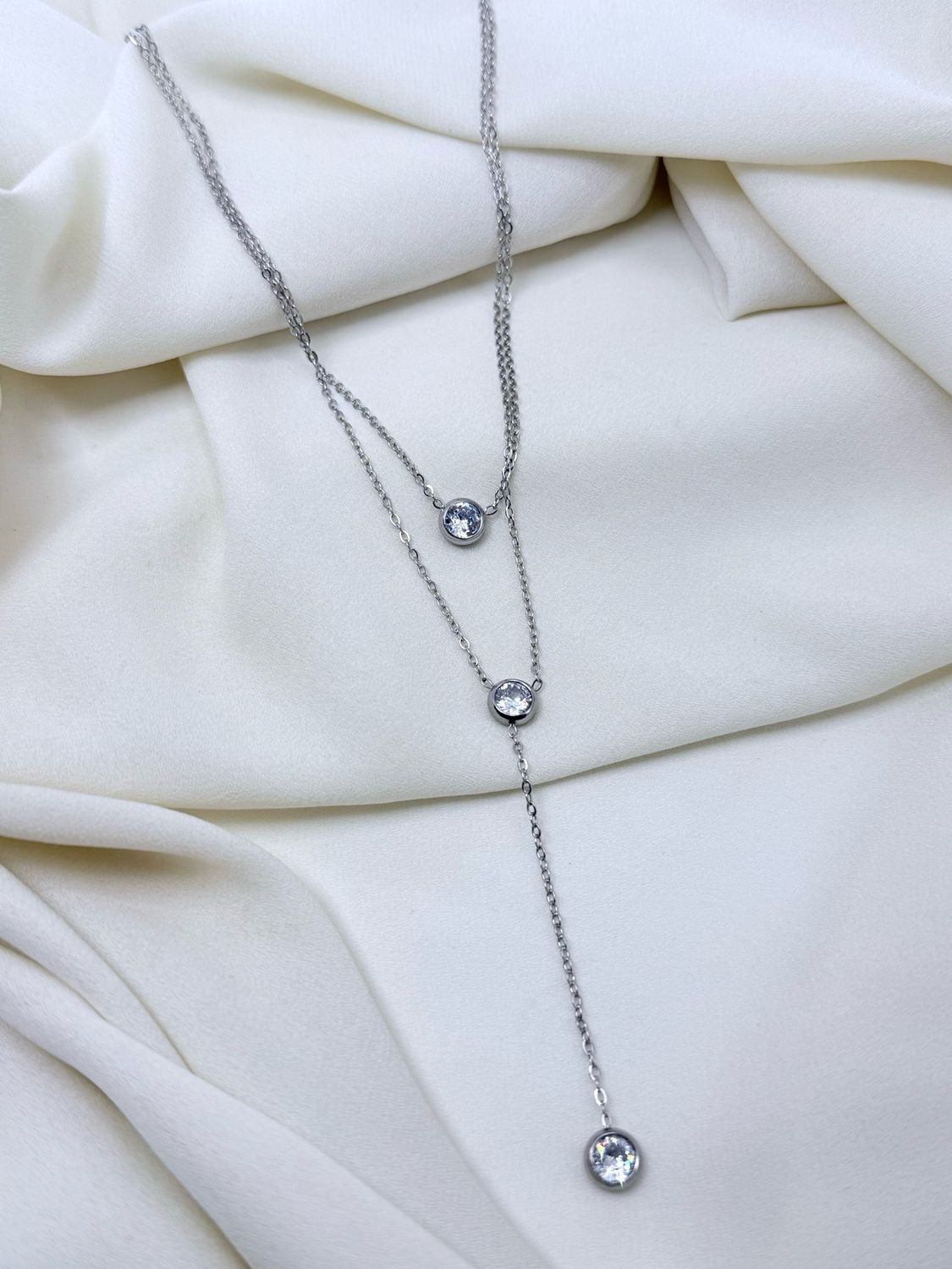 Collana round pendol silver