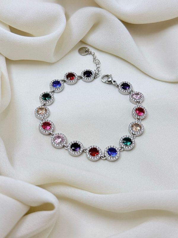 Bracciale Glam multicolor silver