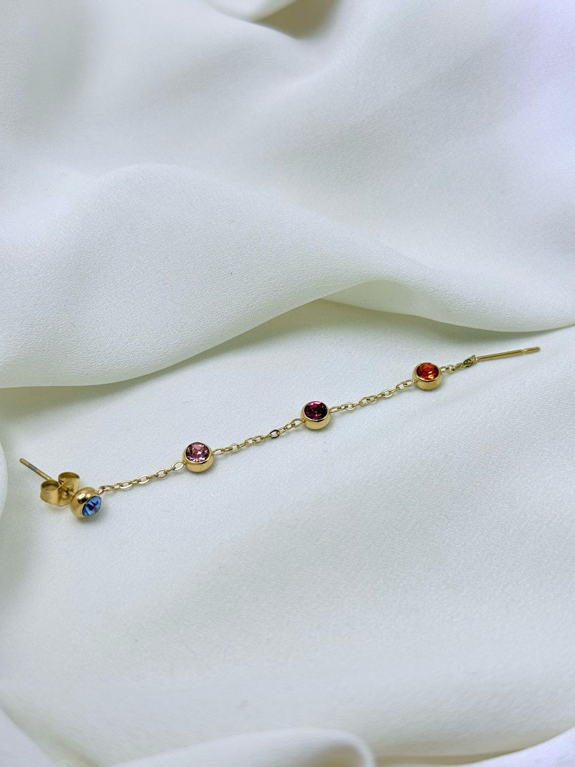 Orecchino cometa multicolor Gold