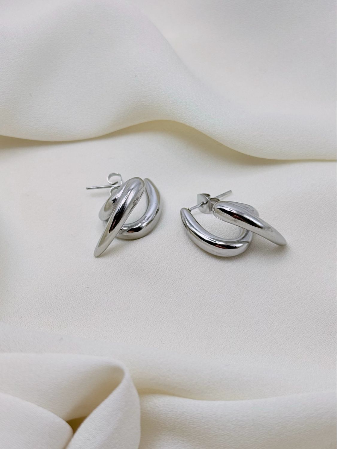 Orecchini virgolette silver