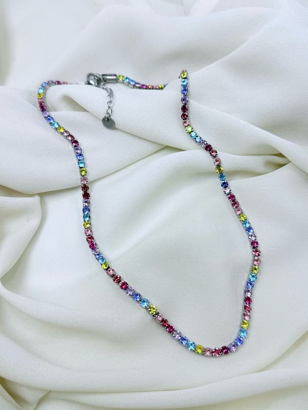 Tennis multicolor silver