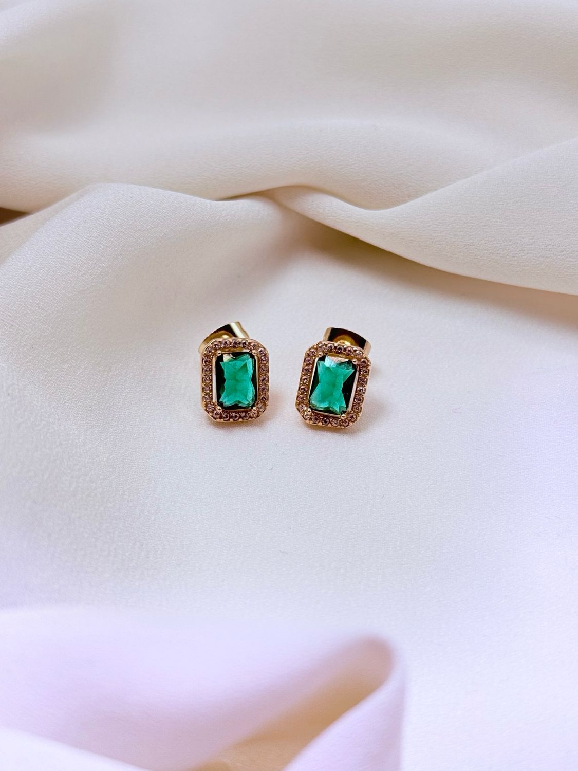 Orecchini mochi verde gold