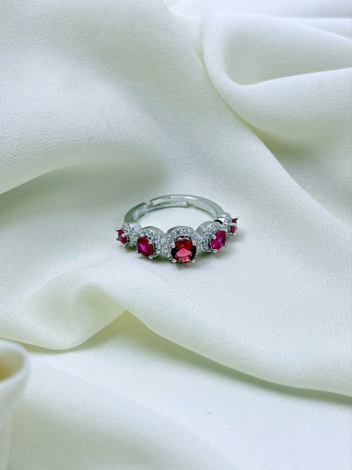 Anello fairy rosso silver