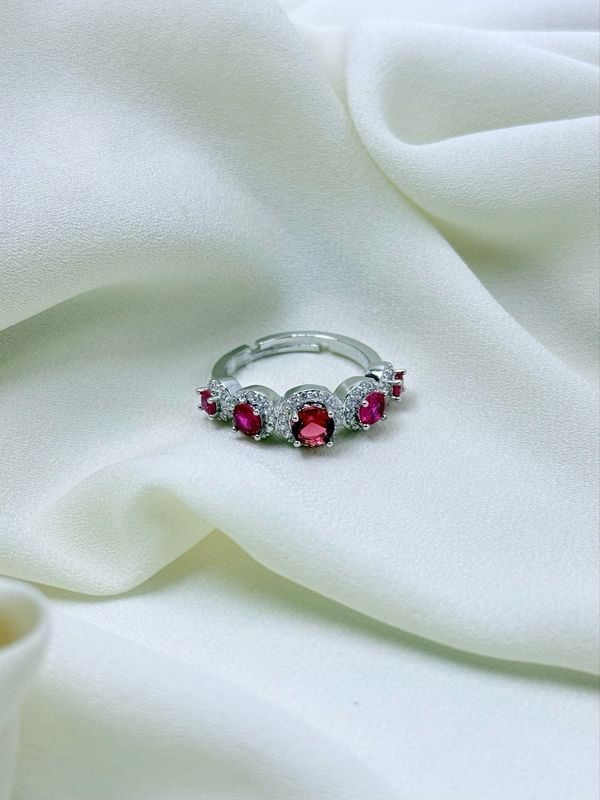 Anello fairy rosso silver