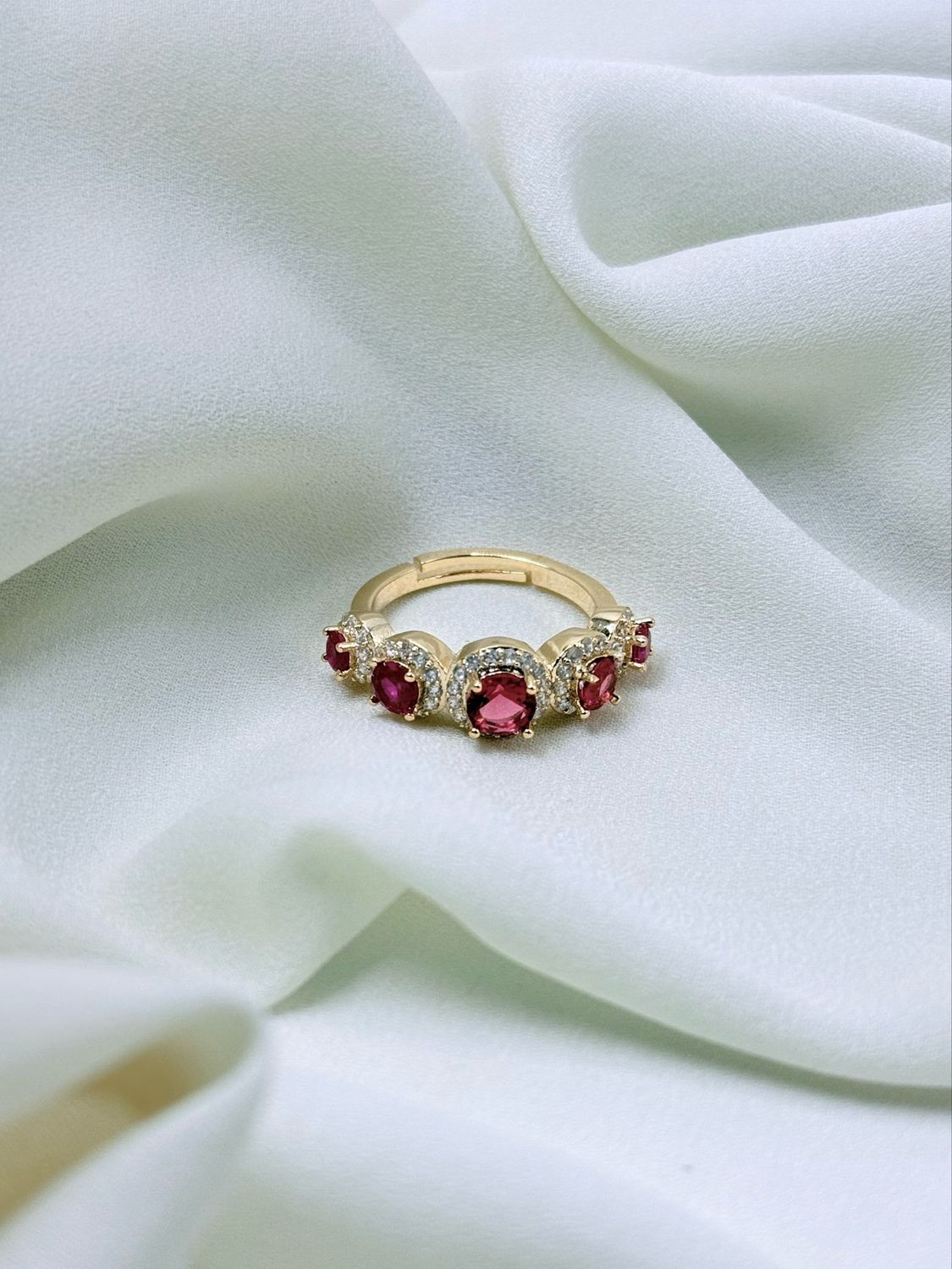 Anello fairy rosso gold