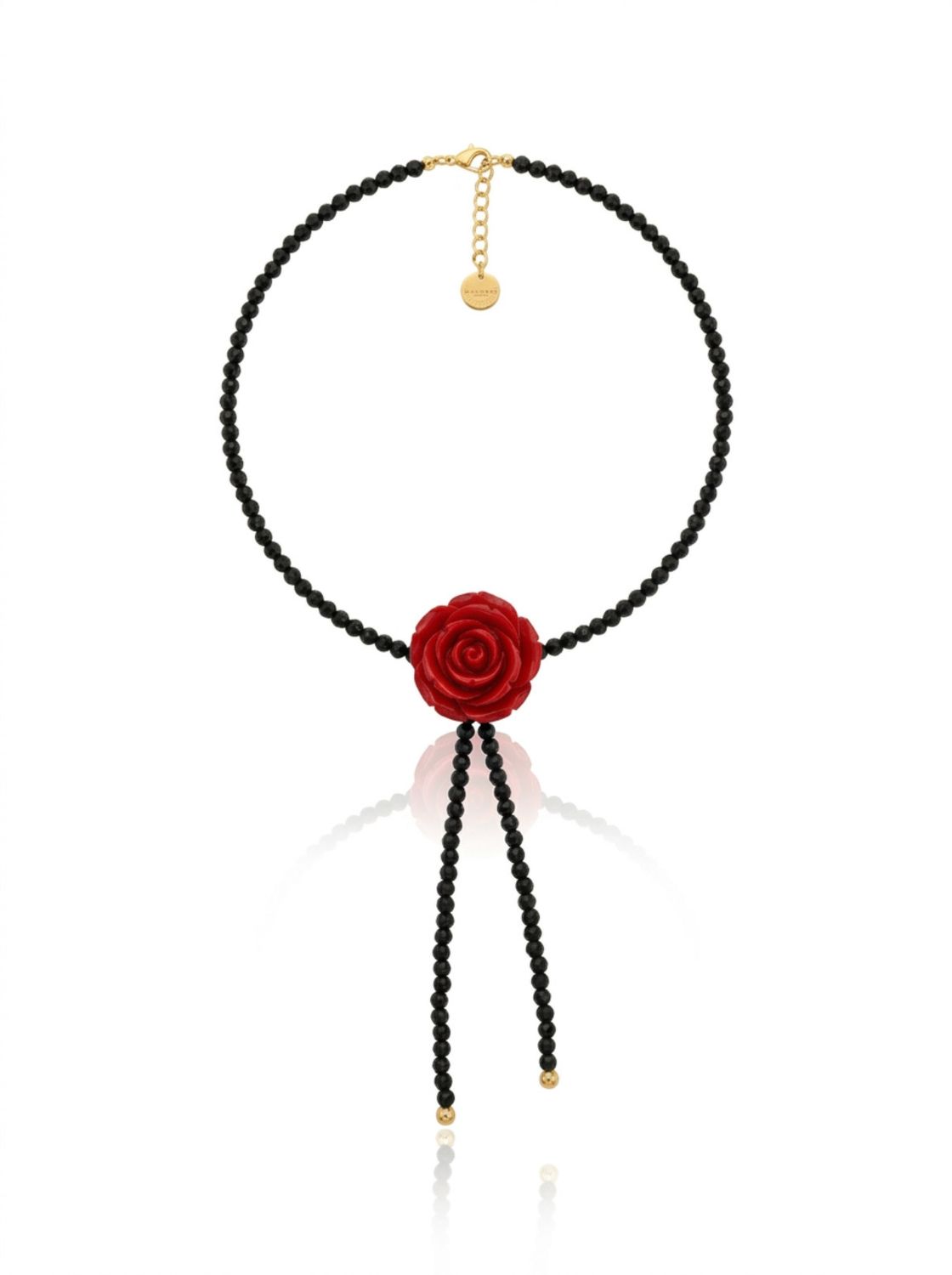 Collana bolo tie rosellina rossa