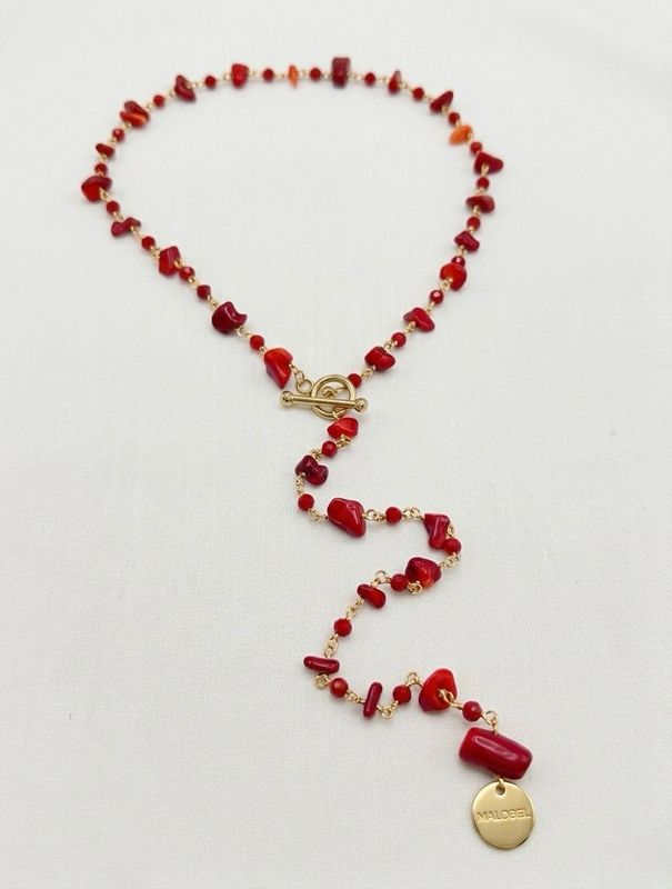Collana red beaded