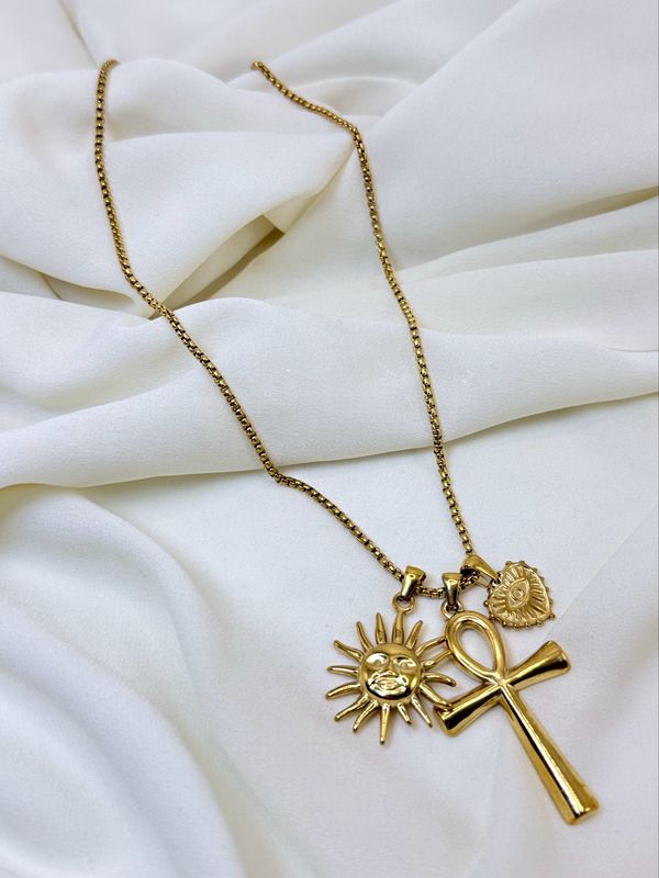 Collana charms ankh gold