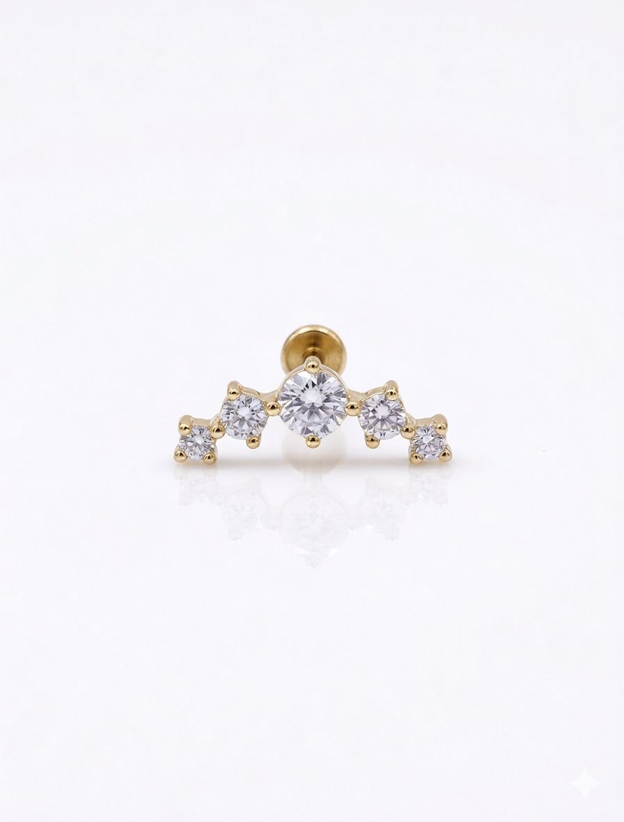 Piercing labret arco Gold