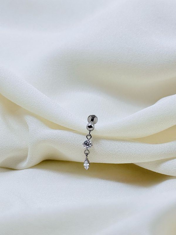 Piercing labret rugiada silver