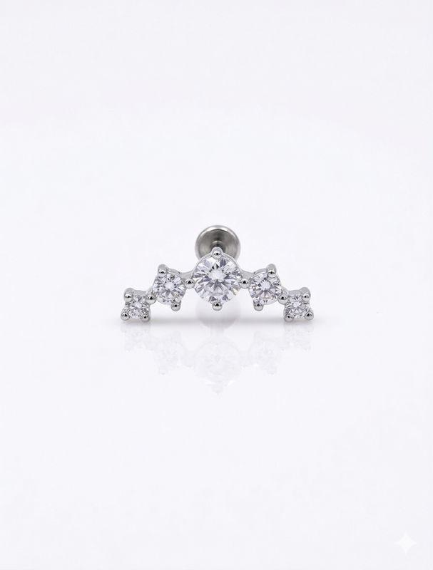 Piercing labret arco silver