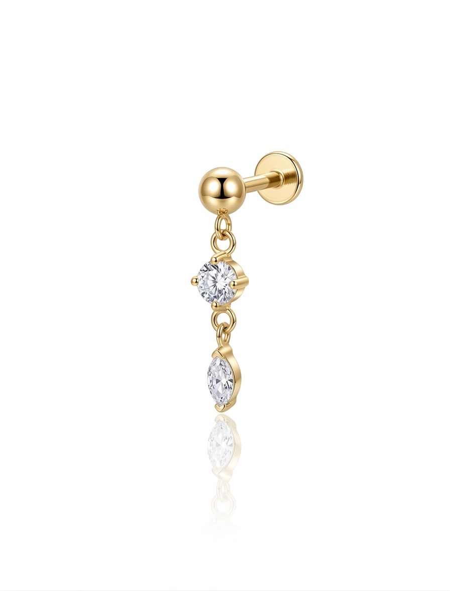 Piercing labret rugiada Gold