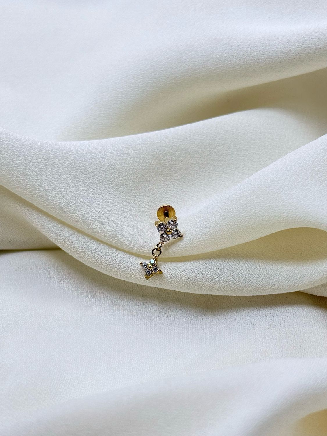 Piercing labret flores Gold