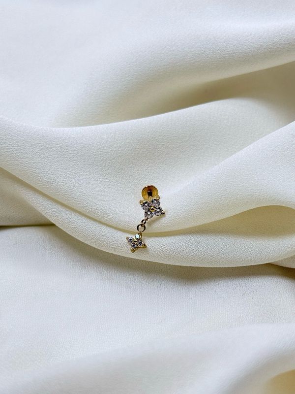 Piercing labret flores Gold