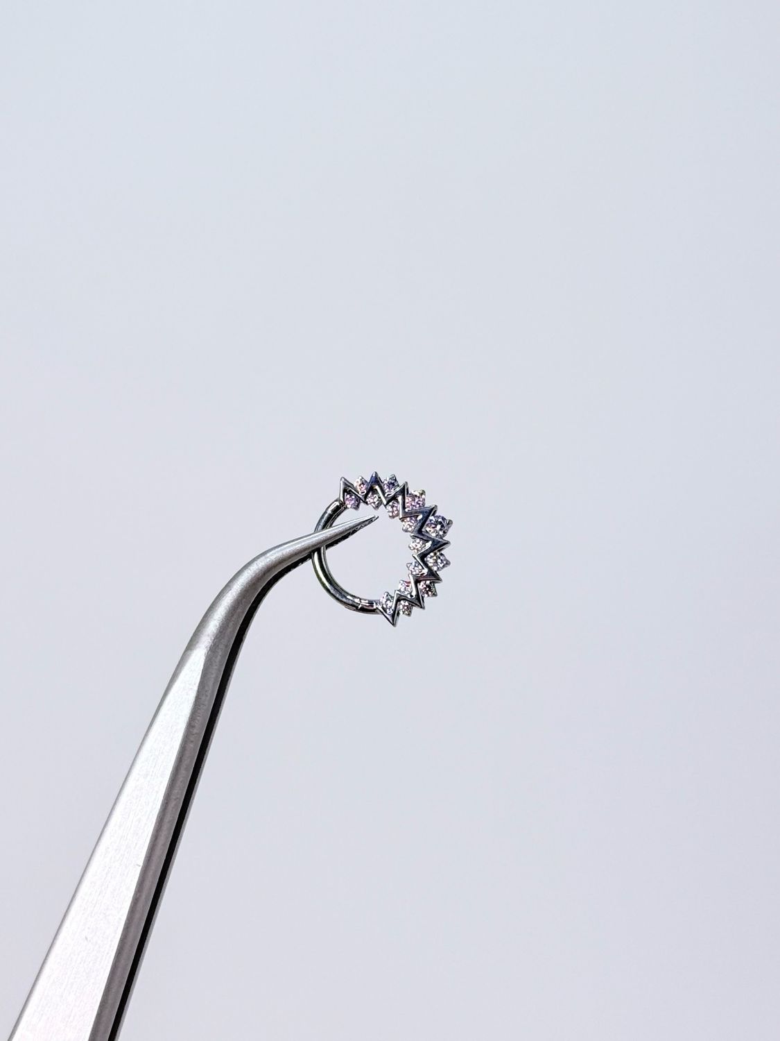 Piercing segment triangolo silver