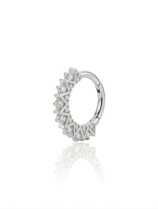 Piercing segment triangolo silver