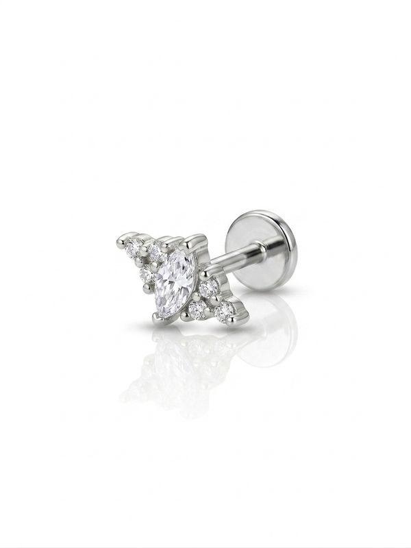 Piercing labret diadema silver