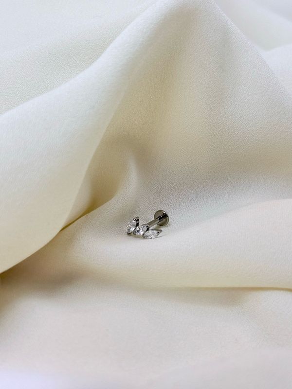 Piercing labret petali silver