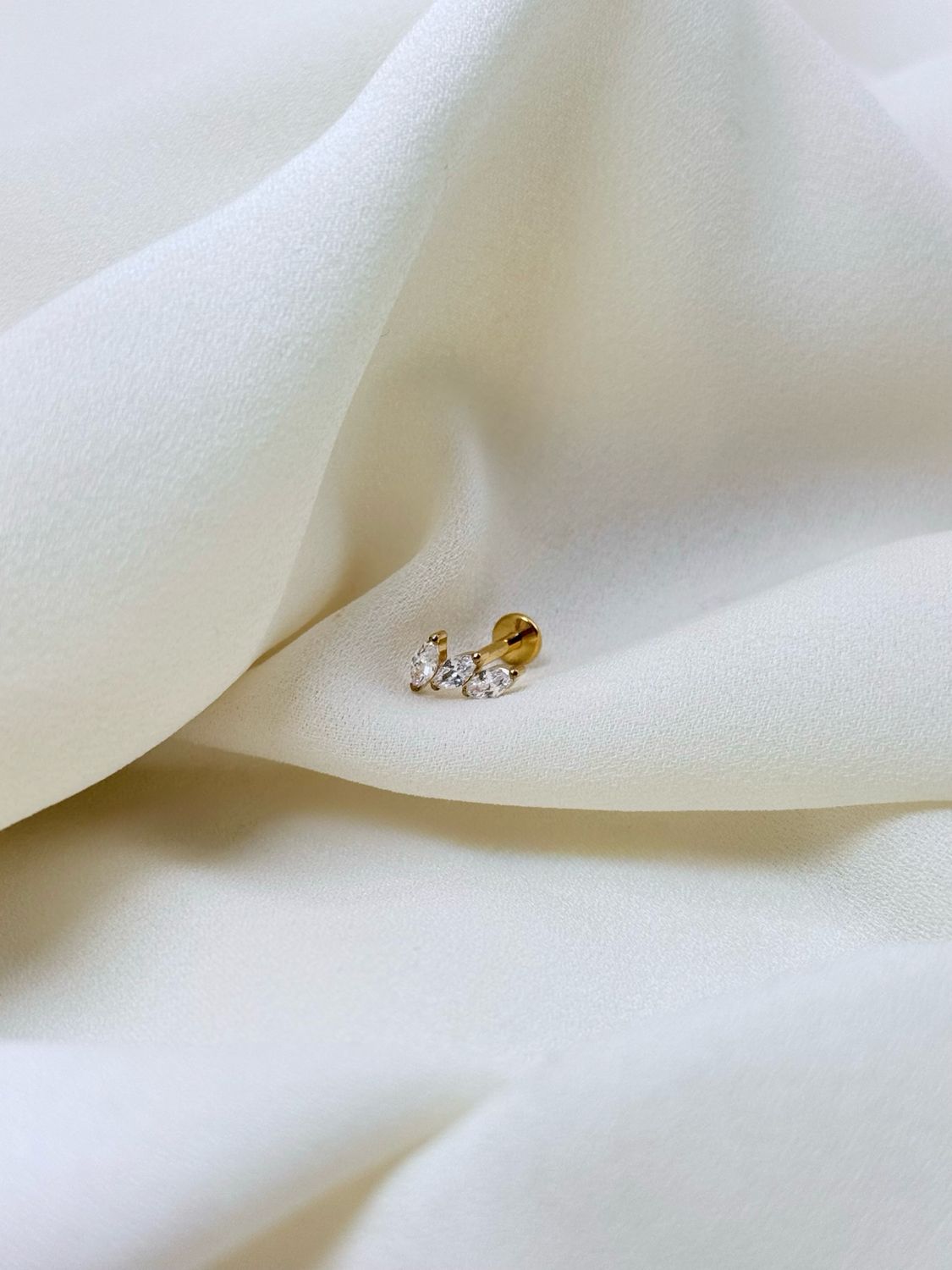 Piercing labret petali gold