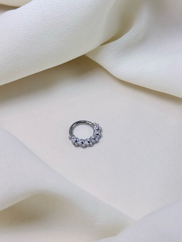 Piercing segment petali silver