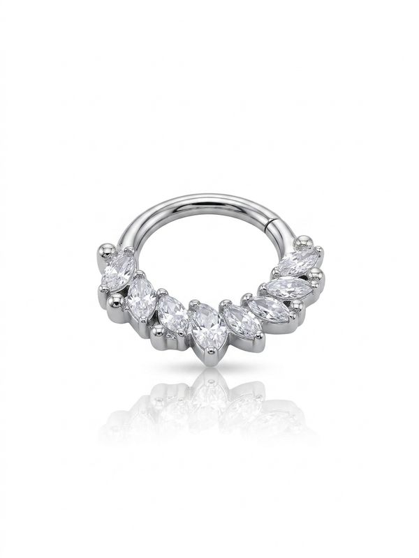 Piercing segment petali silver