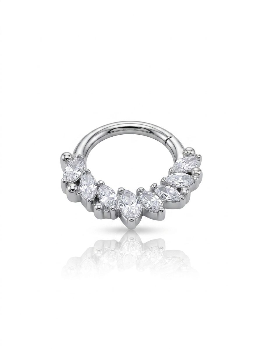 Piercing segment petali silver
