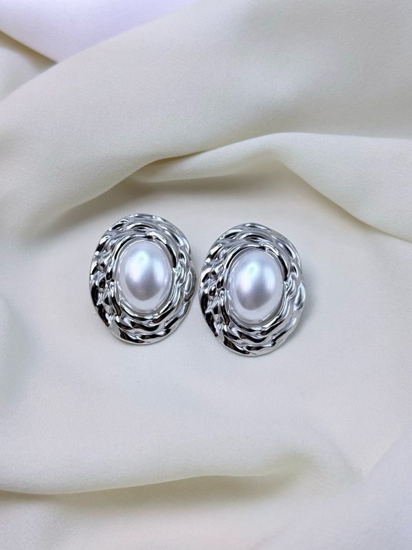 Orecchini perla retró silver