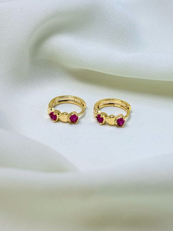 Hoop trilogy amo fucsia gold
