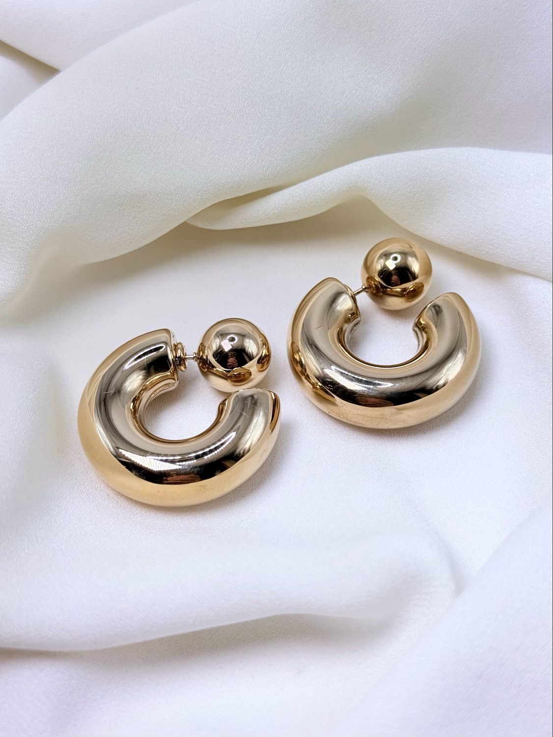 Orecchini piercing chuncky gold