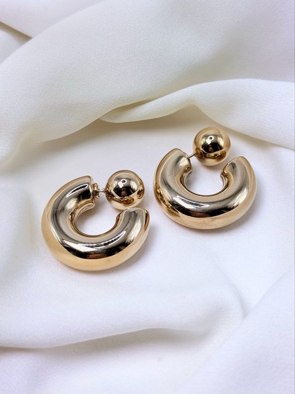 Orecchini piercing chuncky gold