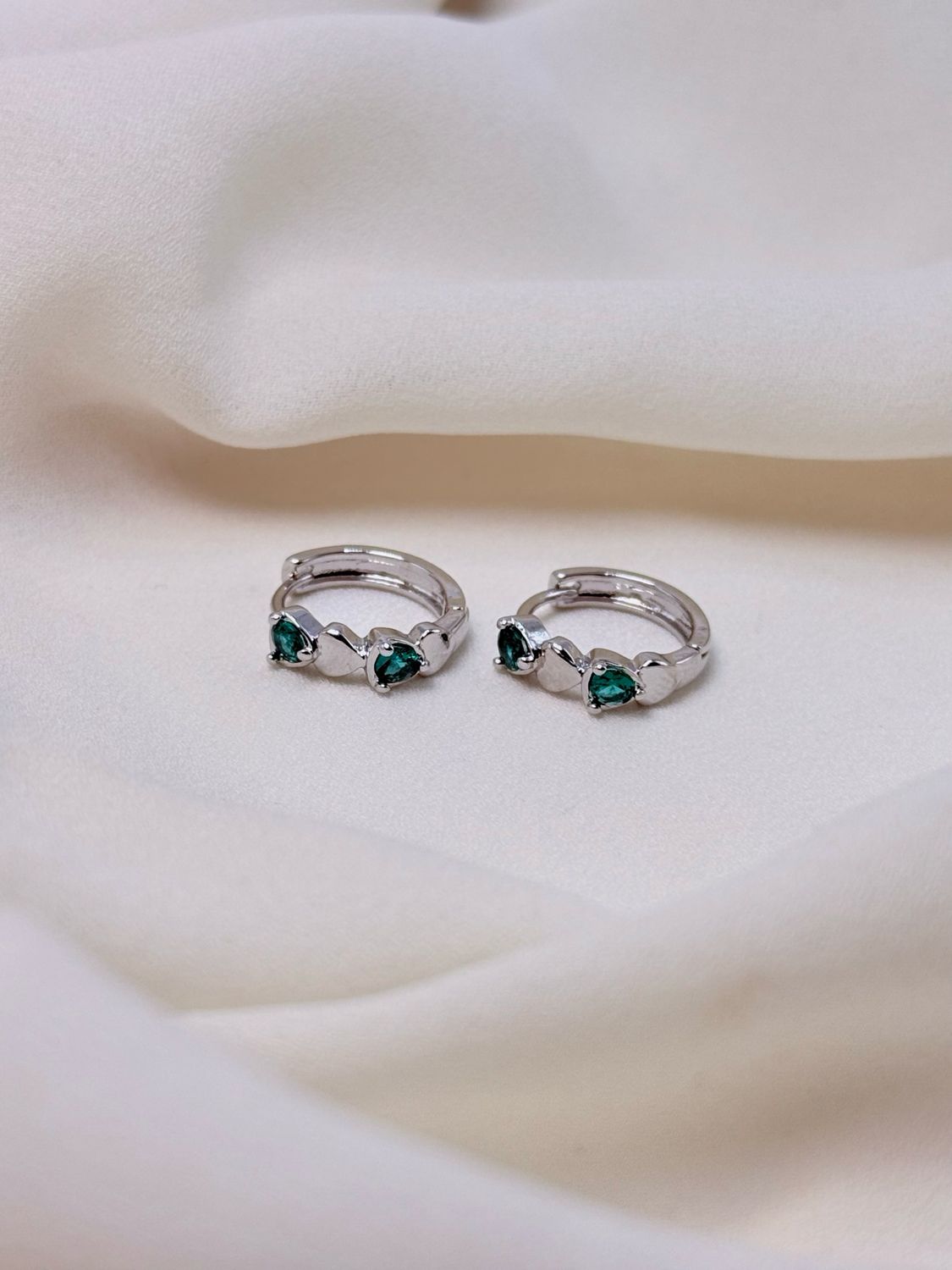 Hoop trilogy verde silver