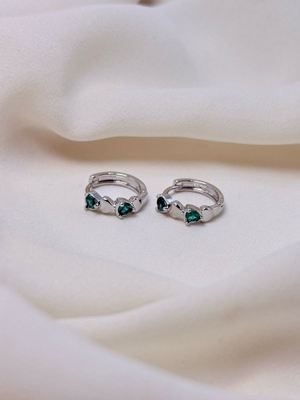 Hoop trilogy verde silver