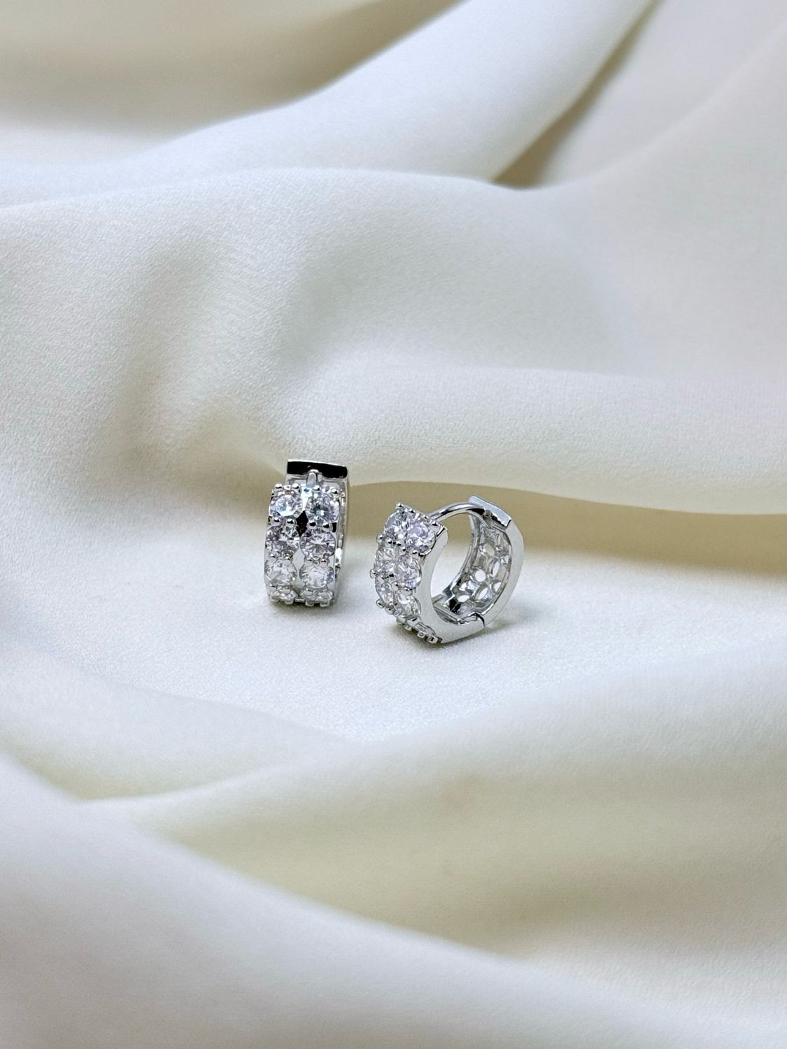 Hoop double shine silver