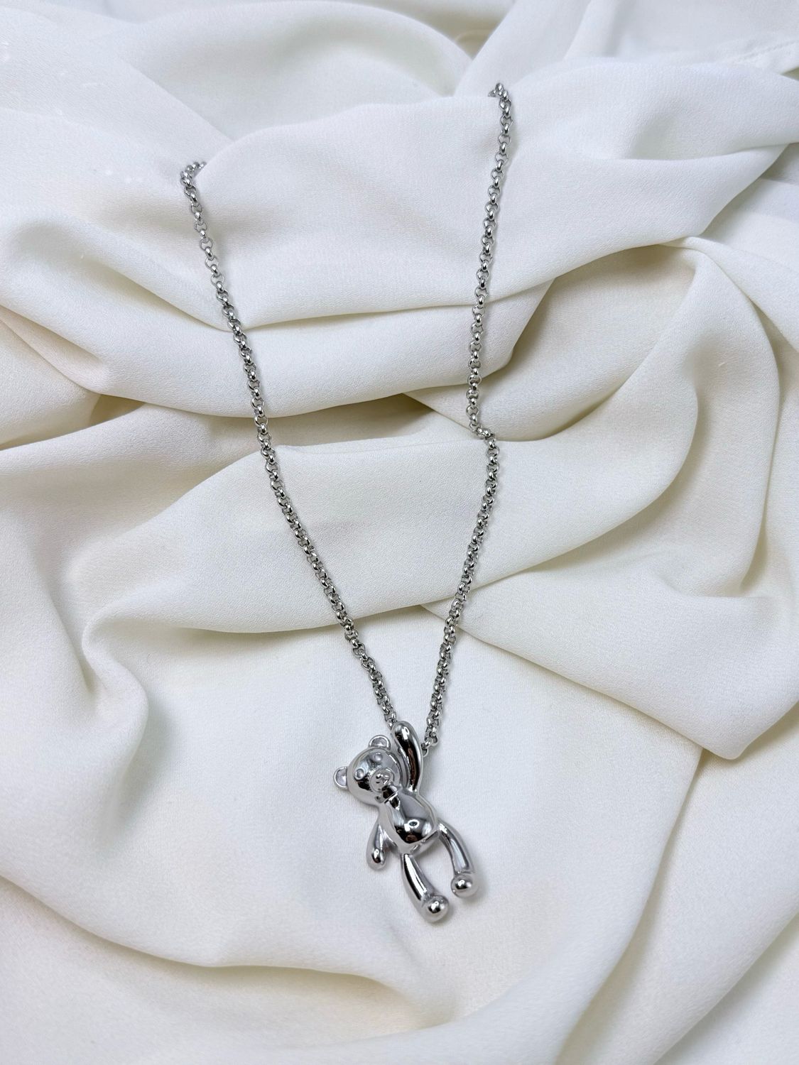 Collana charm big teddy silver