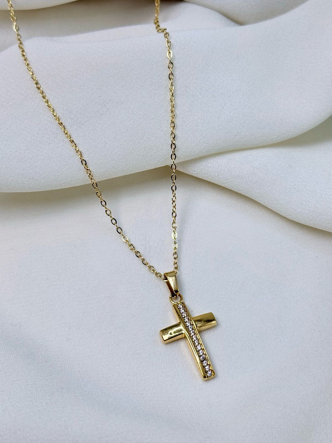 Collana croce minimal Gold