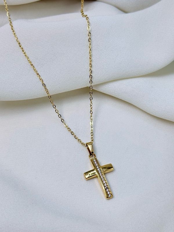 Collana croce minimal Gold
